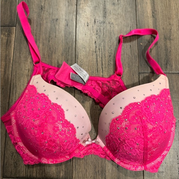 Victoria's Secret Other - Victoria's Secret Hot Pink Lace Bra